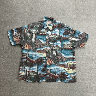 HAWAII Hemd Hawaiishirt Floral XL Magnum Rockabilly Hawaiianer Aloha 10105 Blau