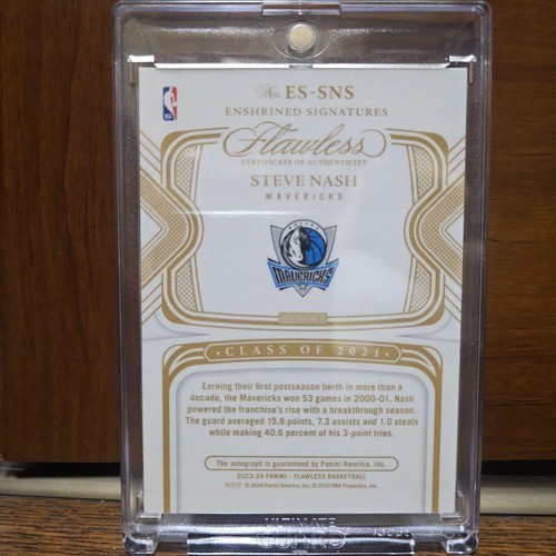 2023 Panini Class of 2021 Flawless Steve Nash Dallas Mavericks Auto /25 #ES-SNS - Picture 8 of 24