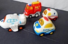 Vtech Go Go Smart Wheels Vehicles Police Fire Ambulance Jet Lot