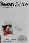 NEW Swan Neck Fan White Portable Walking Running Menopause Hot Flashes Flushing