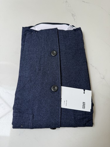ETON Dark Blue Cotton/wool/cashmere Flannel Overshirt Over Shirt - L - RRP £230 - Picture 6 of 8