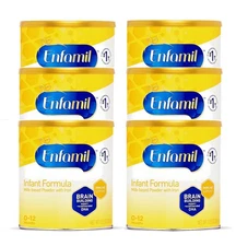 Enfamil Infant Formula, Milk-based Powder, 6 Pack 12.5 OZ Cans Exp 08/01/2026