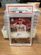 2024 Bowman Chrome Aidan Miller Gladiators Insert Auto Red 5/5 Color Match