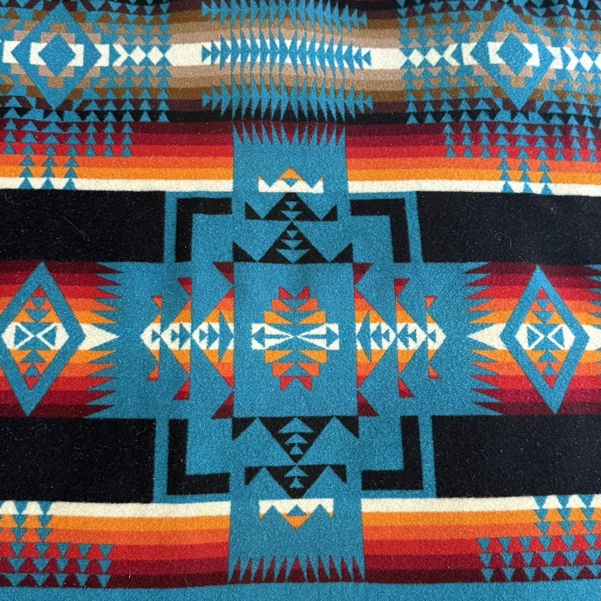 Vintage Beaver State PENDLETON Chief Joseph Turquoise Wool Blanket