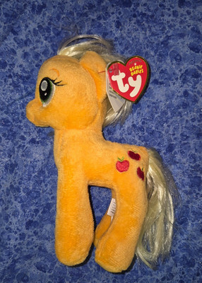 TY My Little Pony Apple Jack Plush Stuffed Toy Yellow Hair MLP 6.5 Inch 2014