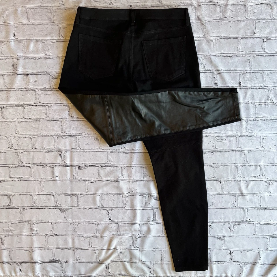 Banana Republic Sloan Faux Leather Pants Size 4 Moto Emo Grunge Indie Sleeze EUC - Image 2 of 4