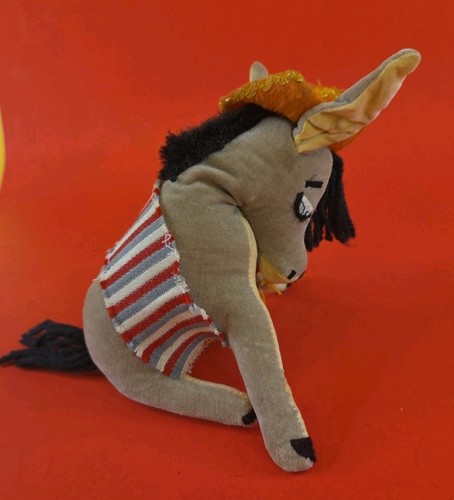 VTG DAKIN DREAM PETS MEXICAN DONKEY VELVET PLUSH TOY MADE IN JAPAN 1960s MCM 5"T - Picture 4 of 13