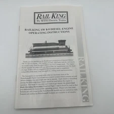 MTH RailKing Atlantic Coast SW 8-9 Diesel Engine Operating Instructions Manual