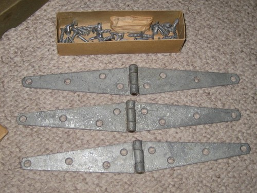 10 Zoll Langes 1 1/2" breites schweres Gurtscharnier in verzinkt (3er Pack)