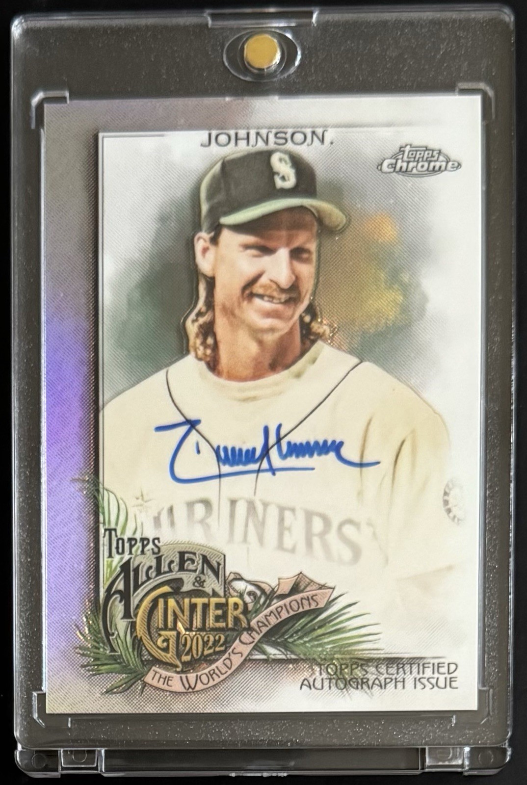 Randy Johnson Auto 2022 Topps Allen & Ginter Chrome Autograph Baseball Card