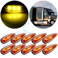 Pack of 10 Sealed Amber Bus Truck Boat Trailer Side Marker 6" Clearance Light