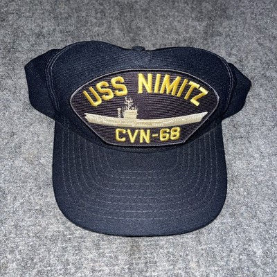 USS Nimitz CVN-68 Trucker Cap Hat USA Snapback Black Embroidered US Navy