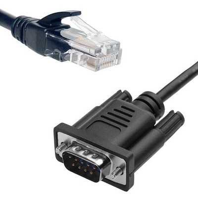 3.3FT DB9 to RJ45 Cat5 Ethernet LAN Console Cable, RJ45 Male to 9 pin Serial ...