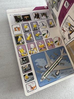 Thai Airways Boeing 787-9 (789) Safety Card Instructions