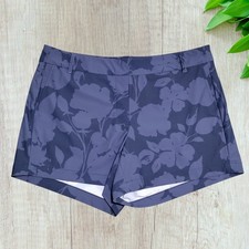Spanx Sunshine Shorts Womens XL Pull On Chino Beach Casual Floret Navy Blue