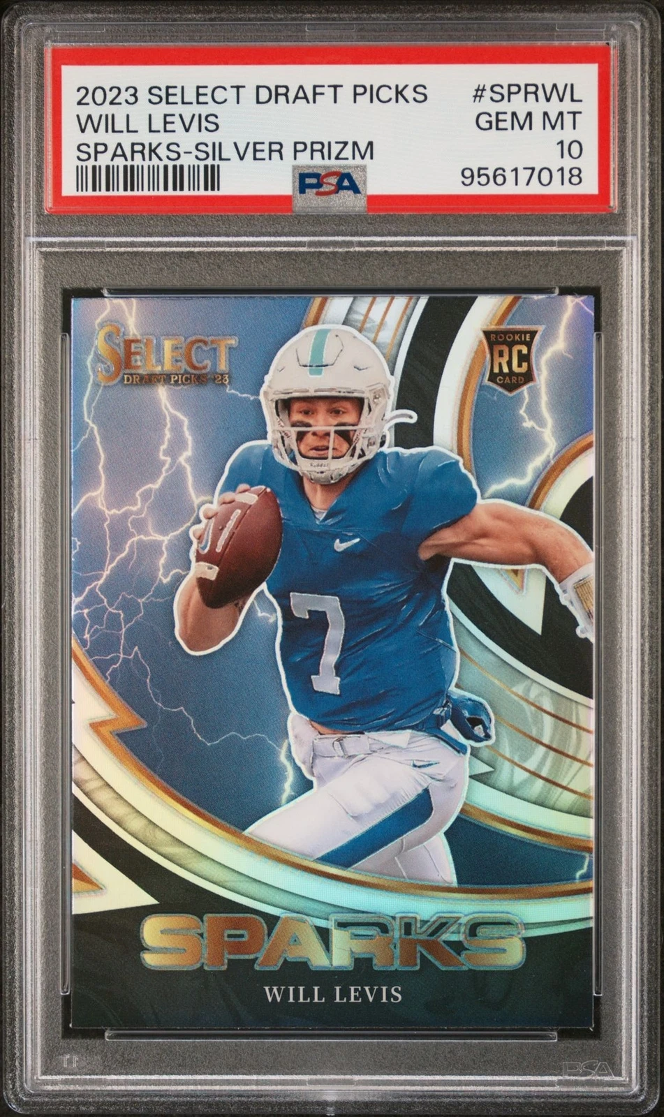 Will Levis Panini Select Draft Picks Sparks #SPRWL Silver