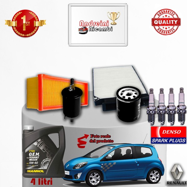 Inspektionskit Filter ÖL Kerzen Renault Twingo II 1.2 16V 55KW Von 2012->-image