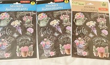 Garden Flowers Sticker Lot 3 Sets New