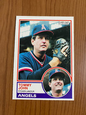 1983 O PEE CHEE BASEBALL TOMMY JOHN #196 ANGELS NMMT