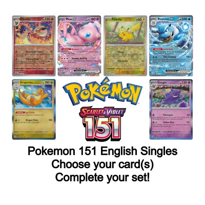 pokemon 151 cards ebay Pokemon 151 English EX/Gold/Holo/Reverse Holo Singles - CHOOSE YOUR CARD!
