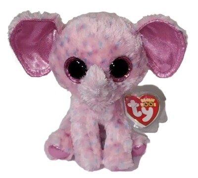 Ty Beanie Boos - ELLIE the Pink Elephant (6 Inch) NEW MWMTs Stuffed Animal Toy