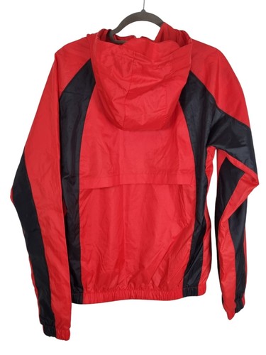 Nike Jordan Red & Black Windbreaker Jacket with Hood - Men's XS - 第 2/6 張圖片