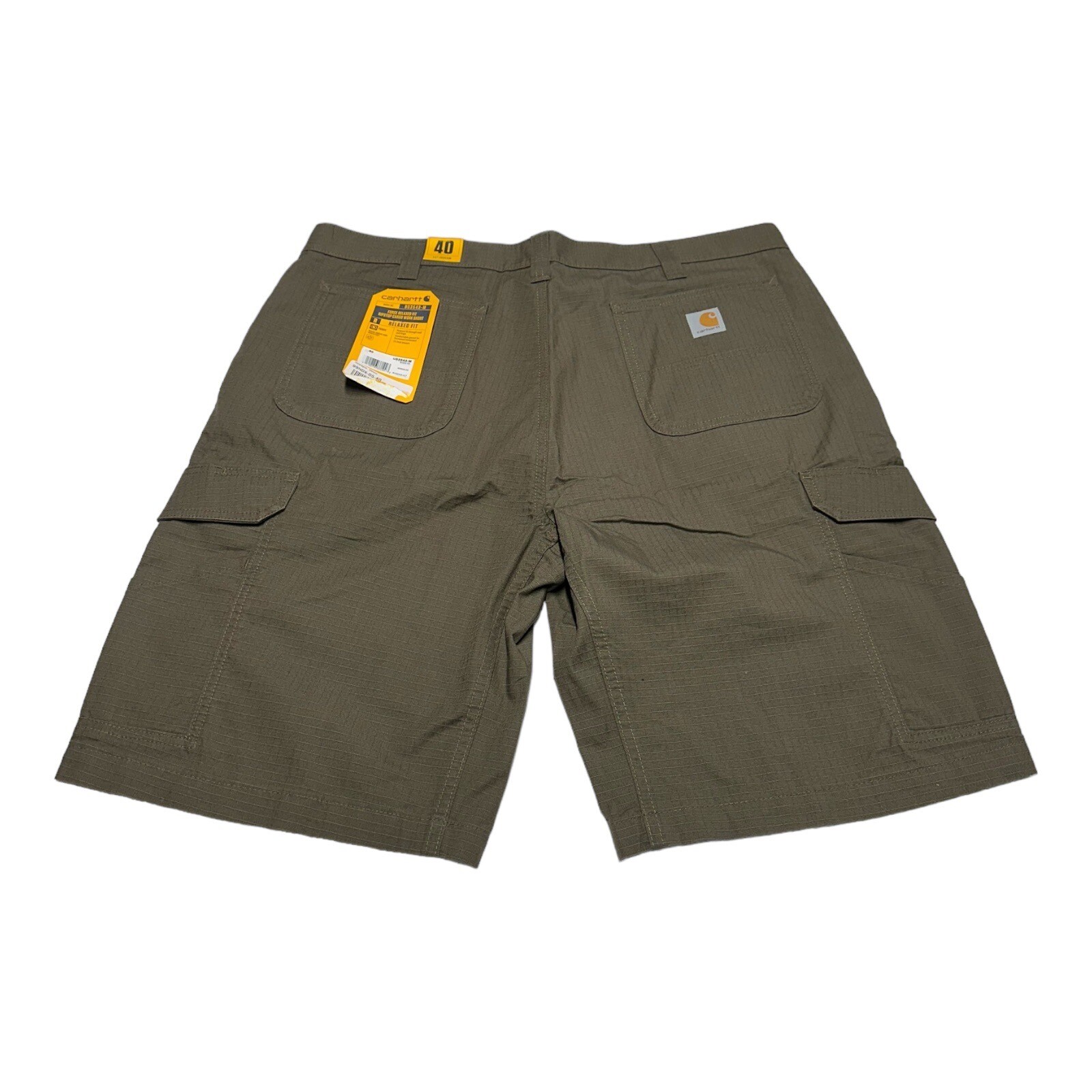 NWT Mens Carhartt Force Cargo Shorts Brown Broxton Relaxed Fit Rugged