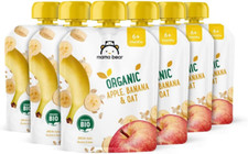 Mama Bear Fruit and Cereal Pouch, Organic Apple, Banana & Oat Puree, Vegetarian