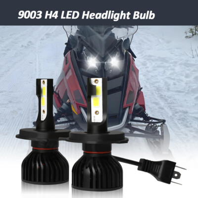 2X H4 DOB LED Headlight For Yamaha Apex GT RX10GT 2006-2010 Snowmobile Bulbs