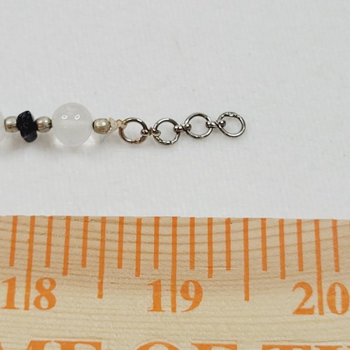 Karneol weiß Quarz Halskette Perlen natur Boho orange grau - Bild 5 von 8