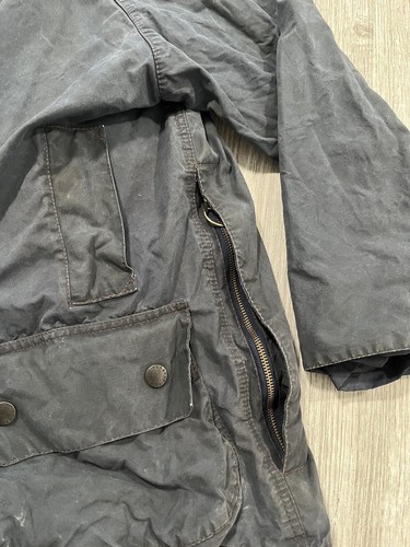 Men's Barbour Beaufort Jacket Wax Blue A155 England Classic Size C40 / 102 Cm - 第 8/9 張圖片