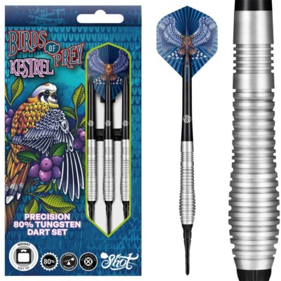 Shot! Kestrel Birds of Prey Softdart 80% Tungsten Darts Soft 18g (16g Barrel)