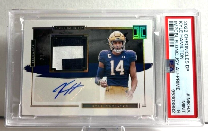 Kyle Hamilton Panini Chronicles Draft Picks Impeccable Elegance Jersey Autograph #IMKHA Prime