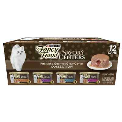 Purina Fancy Feast Wet Cat Food Savory Centers Pate With a Gravy 3 OZ (12 Pack)