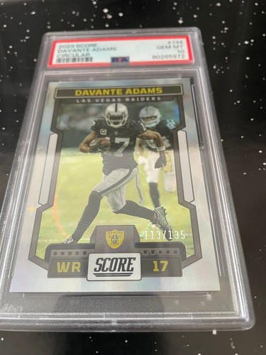 Davante Adams #134 - PSA 10! (POP. 1!) Circular #113/135 - 2023 Panini Score - Picture 2 of 3