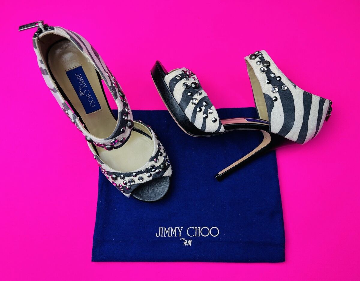 Jimmy Choo for H&M Women's Beautiful Monochrome Zebra Print Jimmy Choo for H&M Women's Beautiful Monochrome Zebra Print