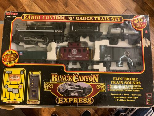 Eztec Black Canyon Express Radio Control G Gauge Train Set 36 Pieces No 37200 - Picture 1 of 24