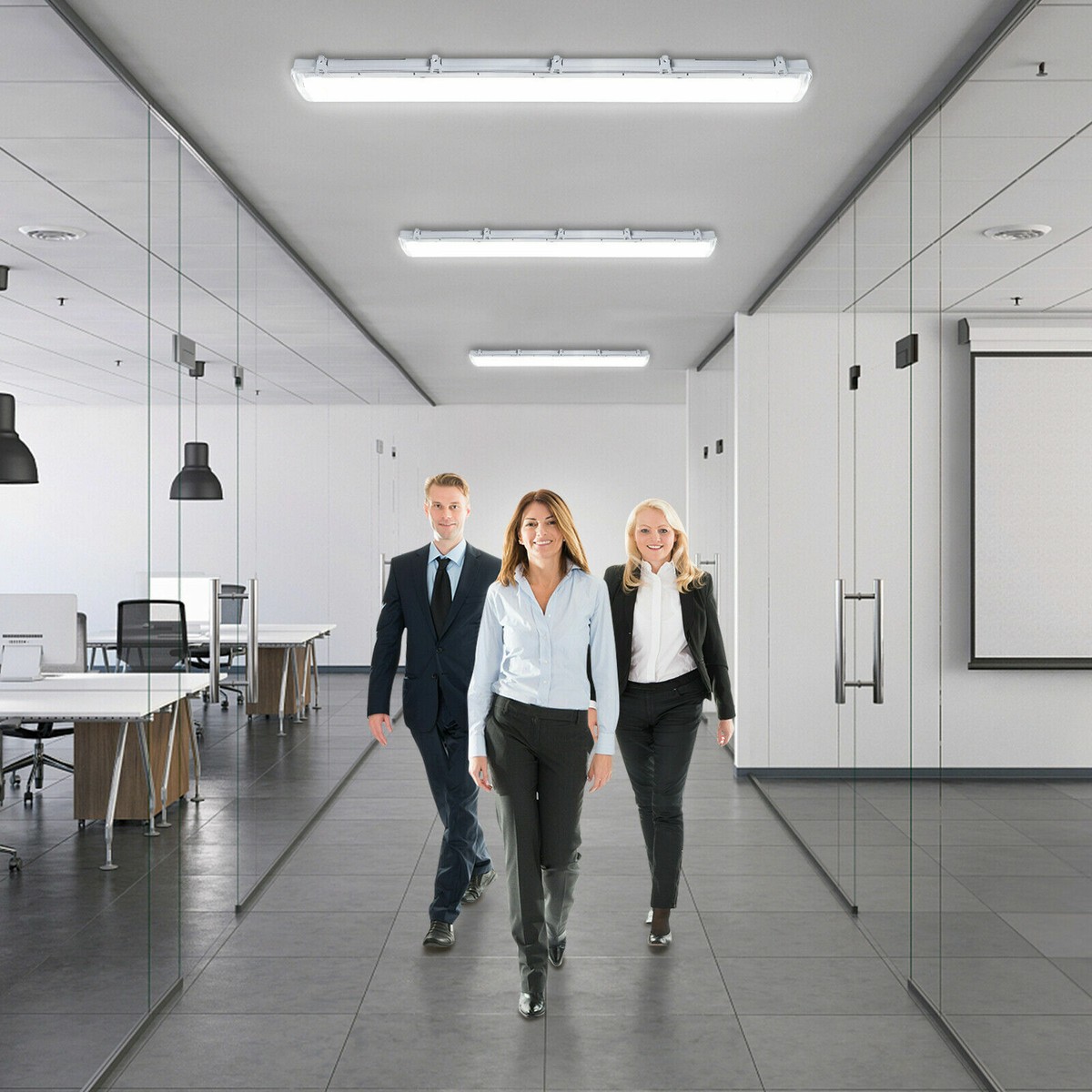 LED LEUCHTSTOFFRÖHRE FEUCHTRAUMLEUCHTE Tube Komplett Röhrenlampe 60/90 LED LEUCHTSTOFFRÖHRE FEUCHTRAUMLEUCHTE Tube Komplett Röhrenlampe 60/90