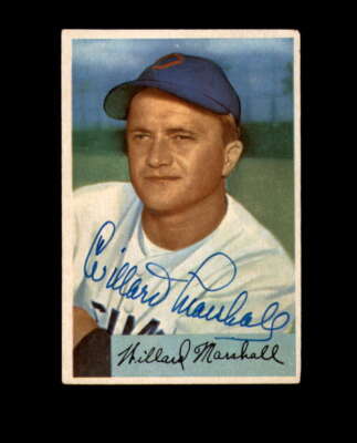 Willard Marshall Autograph 1954 Bowman Chicago White Sox Signed