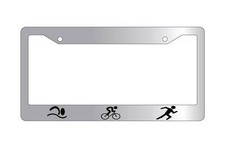 Chrome License Plate Frame Triathlon Logos Only Auto Accessory Chrome License Plate Frame Triathlon Logos Only Auto Accessory