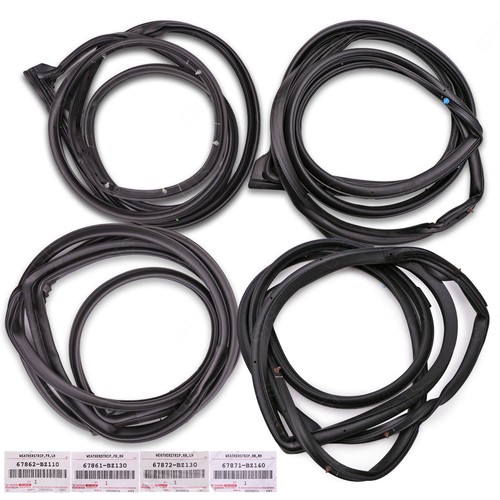 Set 4Door Rubber Seal Weatherstrip Fits Toyota Avenza F651 2011 2015 - Picture 2 of 8
