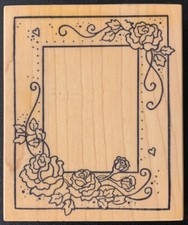 Great Impressions Rose Vine Frame Rubber Stamp