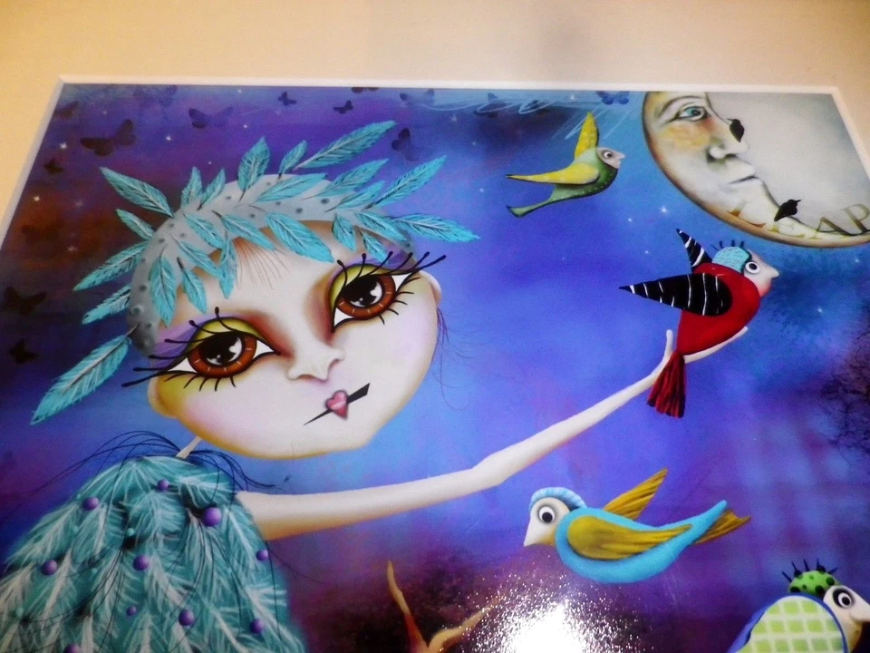 JAGGED TOUCH STUDIOS ''WINTER JOURNEY'' & ''MAMA BIRD'' Art Print IN-WHITE MAT - Image 2 of 4