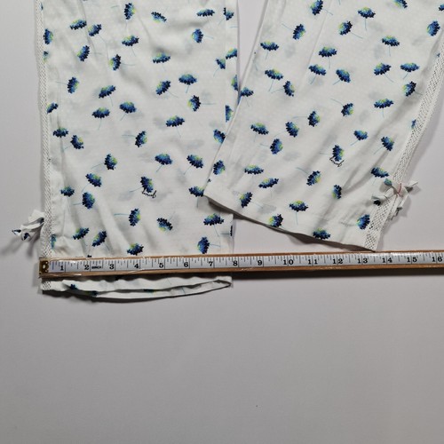 Juicy Couture Womens Pyjama Pants White Medium Floral Cotton Loungewear Bottoms - Picture 5 of 7