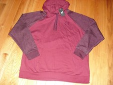 BNWT Under Armour Men's UA Rival Fleece Colorblock Hoodie RED 4XL