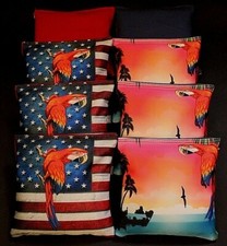 Custom Patriotic Tropical Parrot 8 ACA regulation Cornhole bags party game B83