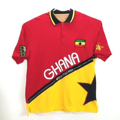 Star Company Mens Ghana Africa Polo Club Shirt  Western Cape Championship Sz 2XL