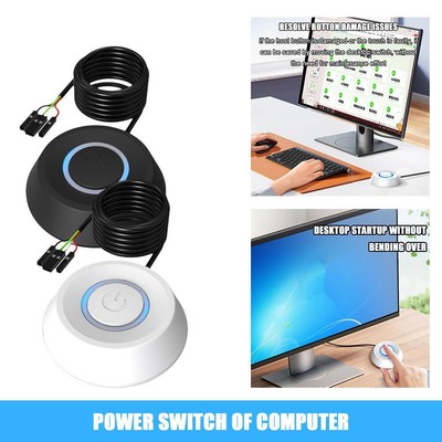 Pc Power Button Desktop Pc Computer Case Power Switch Hdd Computer Off Push G1J2