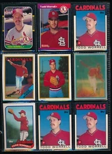 Lot (27) Todd Worrell #127t 82 307 715 10 35 535 386 605 465 Cardinals (DA17)