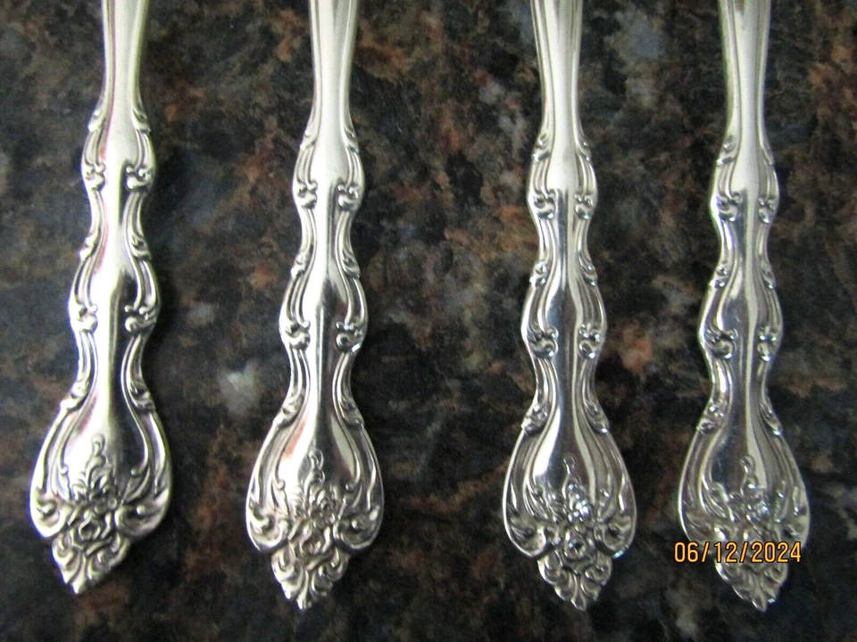 12 tenedores de ensalada International plateados patrón interludio 7" vintage 1971 Foto 2 de 4